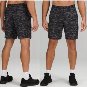 Lululemon pace breaker black and gray camo lined shorts large NWT